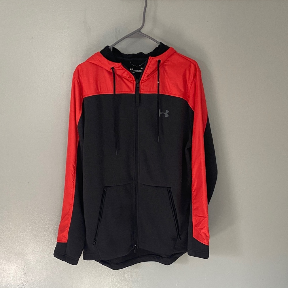Under Armour Black and Orange Zip Up NWOT